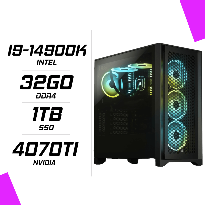 PC Gamer Intel I9 14900K RTX 4070TI PC Gamer Intel I9 14900K RTX 4070TI