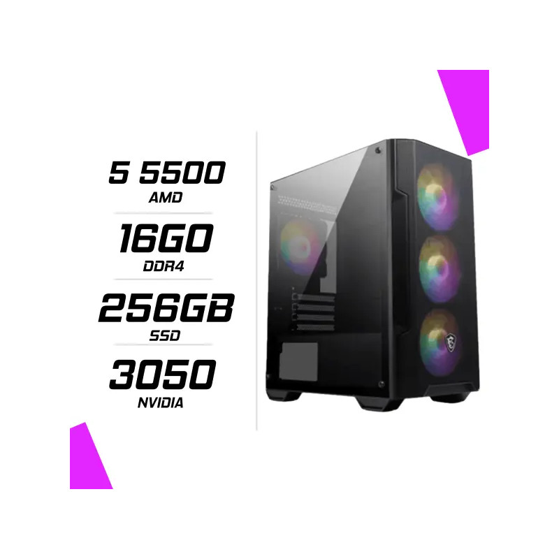 PC Gamer Ryzen 5 5500 RTX 3050 PC Gamer Ryzen 5 5500 RTX 3050