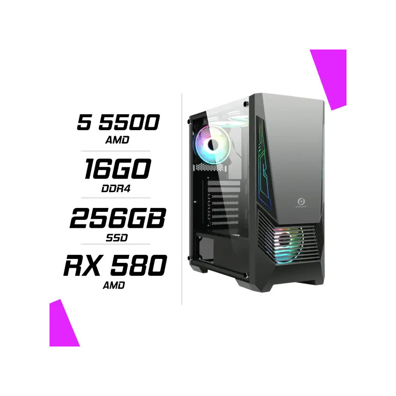 PC Gamer Ryzen 5 5500 RX 580 PC Gamer Ryzen 5 5500 RX 580