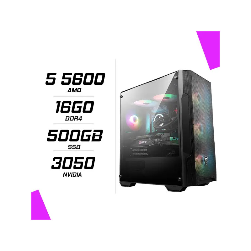 PC Gamer Ryzen 5 5600 RTX 3050 PC Gamer Ryzen 5 5600 RTX 3050