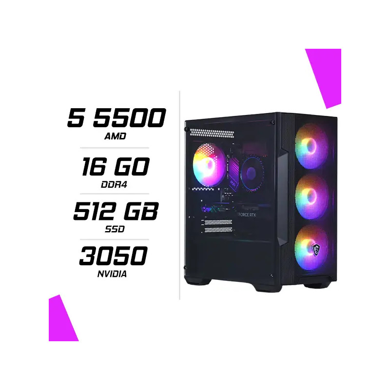 PC Gamer AMD Ryzen5 5500 RTX 3050 6G PC Gamer AMD Ryzen5 5500 RTX 3050 6G