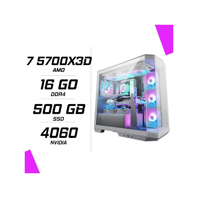PC Gamer AMD Ryzen 7 5700X3D RTX 4060 8GB PC Gamer AMD Ryzen 7 5700X3D RTX 4060 8GB