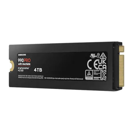 Samsung SSD 990 PRO M.2 PCIe NVMe 4TB w/Heatsink (Sans Emballage)