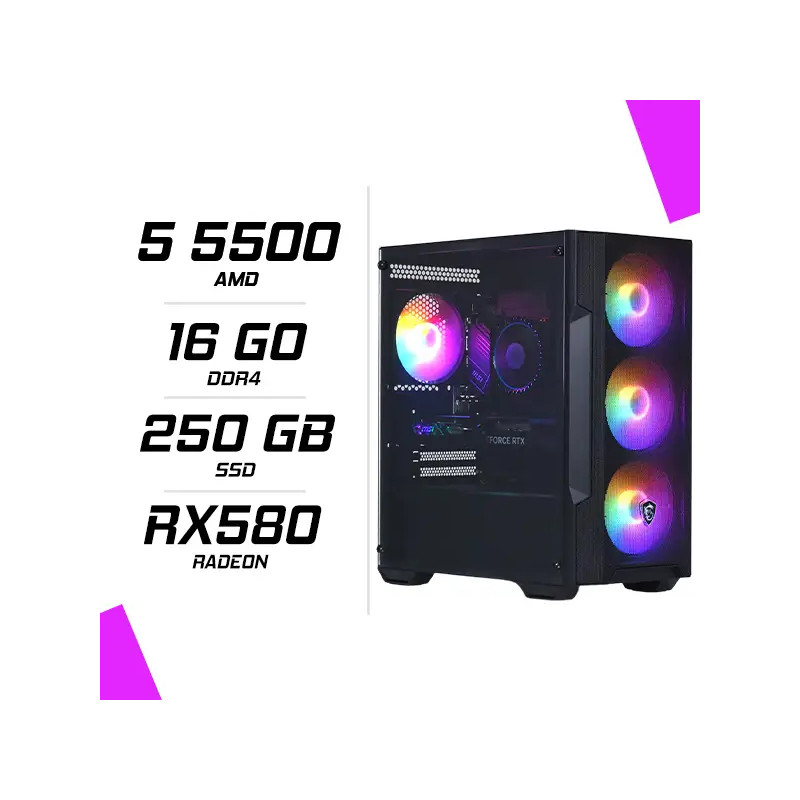 PC Gamer AMD Ryzen5 5500 RX580 8G PC Gamer AMD Ryzen5 5500 RX580 8G