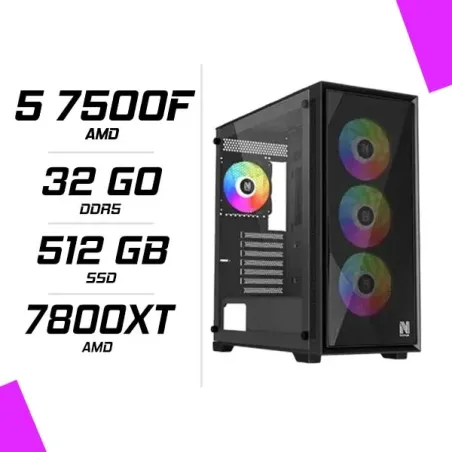 PC Gamer AMD Ryzen 5 7500F RX 7800XT