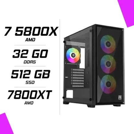 PC Gamer AMD Ryzen 7 5800X RX 7800XT