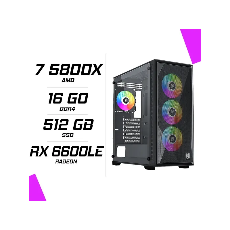 PC Gamer AMD Ryzen 7 5800X RX 6600LE 8GB PC Gamer AMD Ryzen 7 5800X RX 6600LE 8GB