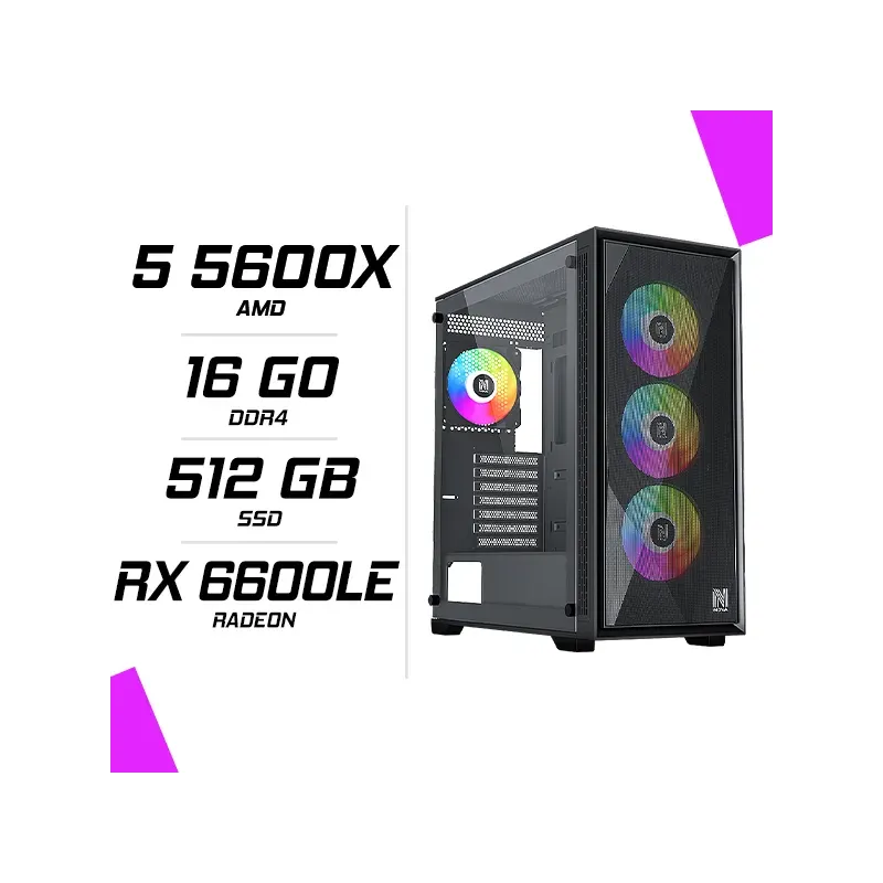 PC Gamer AMD Ryzen 5 5600X RX 6600LE 8GB PC Gamer AMD Ryzen 5 5600X RX 6600LE 8GB