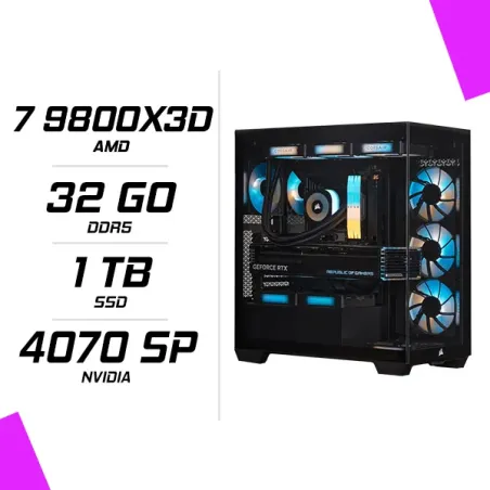PC Gamer AMD Ryzen 7 9800X3D RTX 4070 SUPER 12GB