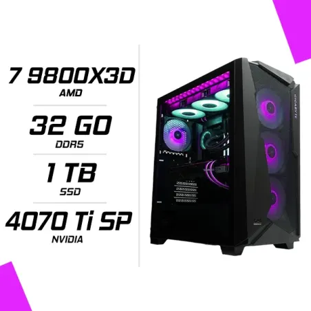 PC Gamer AMD Ryzen 7 9800X3D RTX 4070 Ti SUPER 16GB