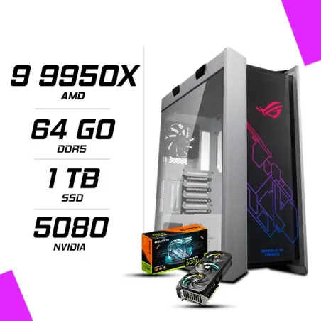PC Gamer AMD Ryzen 9 9950X GIGABYTE RTX 5080 GAMING 16G