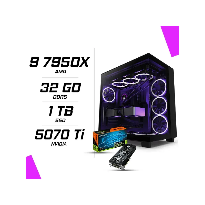 PC Gamer AMD Ryzen 9 7950X GIGABYTE RTX 5070 TI EAGLE 16G PC Gamer AMD Ryzen 9 7950X GIGABYTE RTX 5070 TI EAGLE 16G