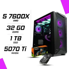 PC Gamer AMD Ryzen 5 7600X GIGABYTE RTX 5070 TI 16G