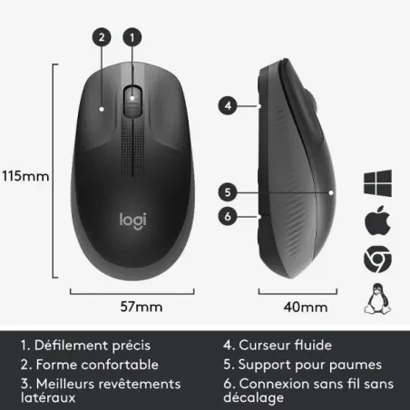 LOGITECH M190 Gris