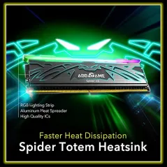Addlink AddGame Spider X5 RGB 32GB (2x16GB) DDR5 5600MHZ CL40 Mémoire avec Heatsink - Silver | AG16GB56C40X5USX2