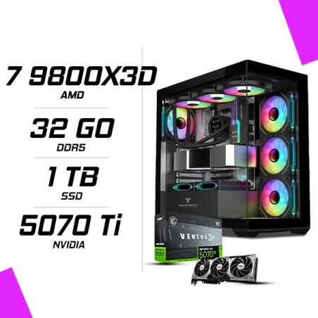 PC Gamer AMD Ryzen 7 9800X3D MSI RTX 5070 Ti 16G