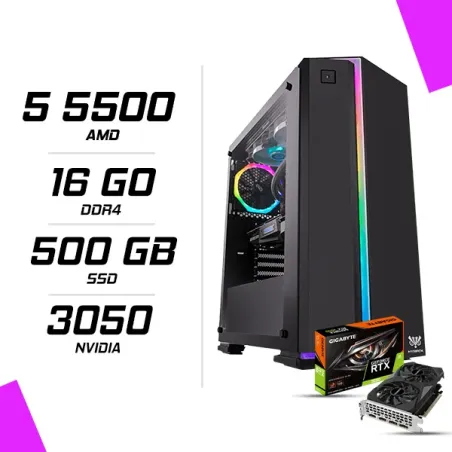 PC Gamer AMD Ryzen 5 5500 RTX 3050 6G