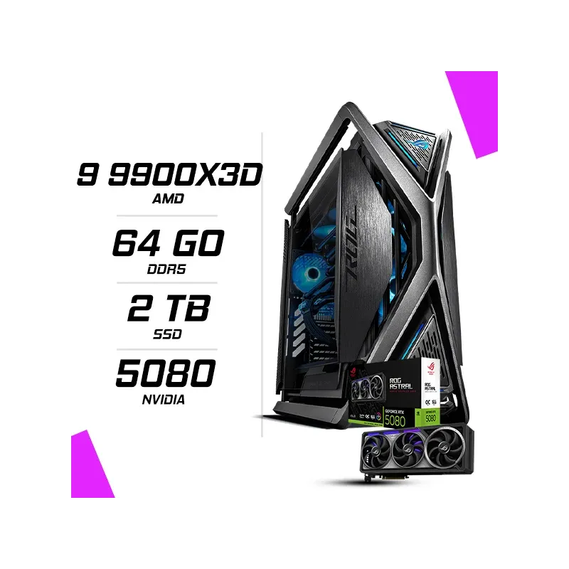 PC Gamer AMD Ryzen 9 9900X3D ROG Astral RTX 5080 16GB PC Gamer AMD Ryzen 9 9900X3D ROG Astral RTX 5080 16GB