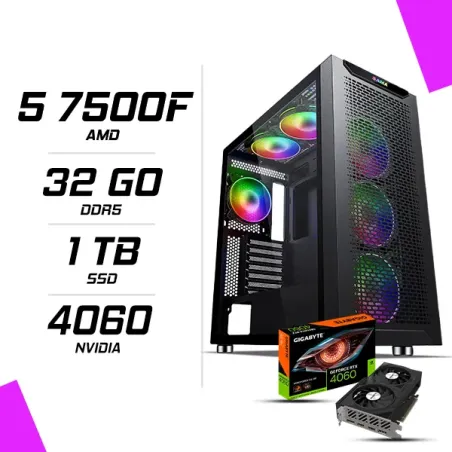 PC Gamer AMD Ryzen 5 7500F RTX 4060 8G