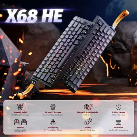 ATTACK SHARK X68 HE Moon Night (Magnetic Switch)