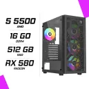 PC Gamer AMD Ryzen 5 5500 RX 580 8GB PC Gamer AMD Ryzen 5 5500 RX 580 8GB