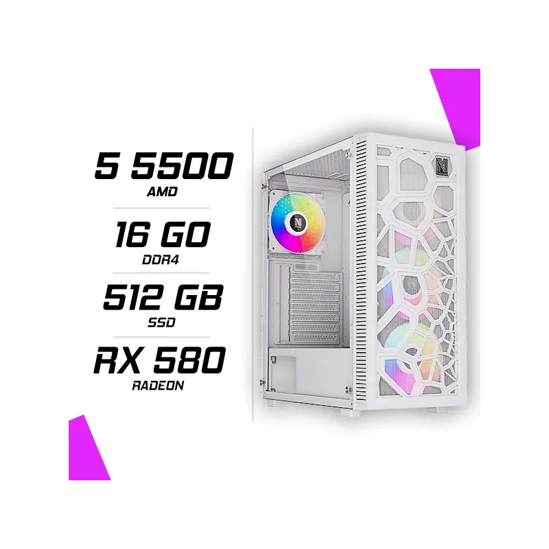 PC Gamer AMD Ryzen 5 5500 RX 580 8GB PC Gamer AMD Ryzen 5 5500 RX 580 8GB