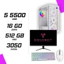 PC Gamer AMD Ryzen 5 5500 RTX 3050 6GB + CONNECT 23.8″ 180Hz + Logitech G102 + NOVA MÉCANIQUE 61