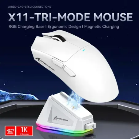 ATTACK SHARK X11 Blanc