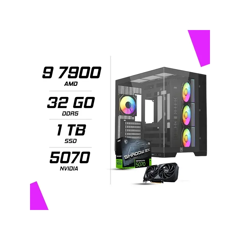 PC Gamer AMD Ryzen 9 7900 MSI RTX 5070 12G PC Gamer AMD Ryzen 9 7900 MSI RTX 5070 12G