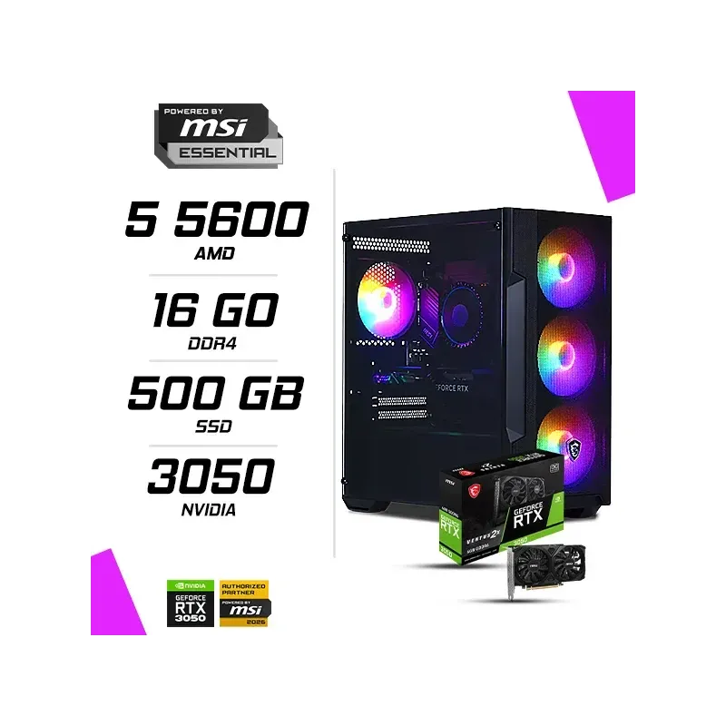 PC Gamer AMD Ryzen 5 5600 RTX 3050 6G PC Gamer AMD Ryzen 5 5600 RTX 3050 6G