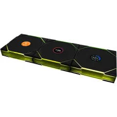 LIAN LI UNI FAN TL LCD 120 WIRELESS RGB Noir - Pack de 3