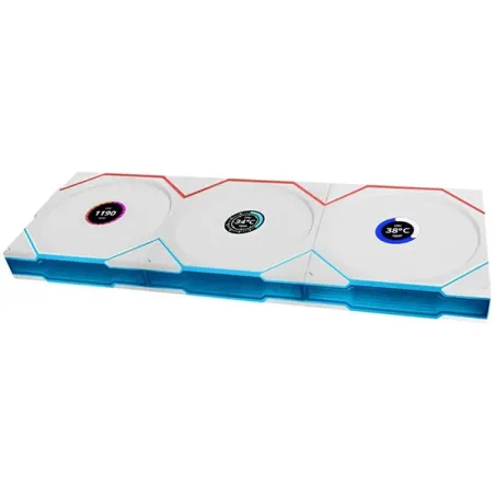 LIAN LI UNI FAN TL WIRELESS LCD 120 Blanc - Pack de 3