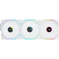 LIAN LI UNI FAN TL WIRELESS LCD 120 Blanc - Pack de 3