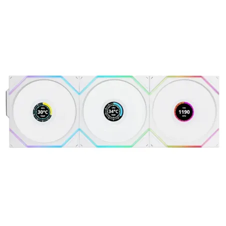 LIAN LI UNI FAN TL-LCD 120 WIRELESS REVERSE Blanc - Pack de 3