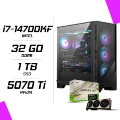 PC Gamer Intel i7-14700KF MSI RTX 5070 Ti 16G