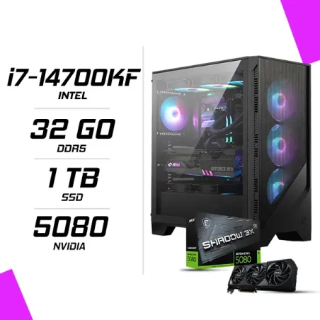 PC Gamer Intel i7-14700KF MSI RTX 5080 16G