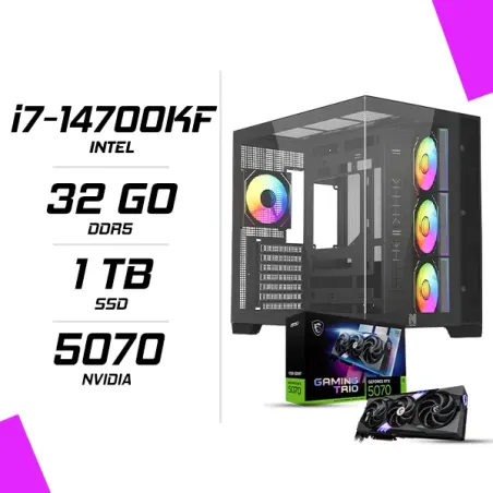 PC Gamer Intel i7-14700KF MSI RTX 5070 12G
