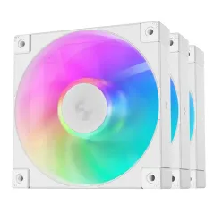 DEEPCOOL FD12 ARGB (Triple Pack) Blanc - Pack de 3 ventilateurs de boitier