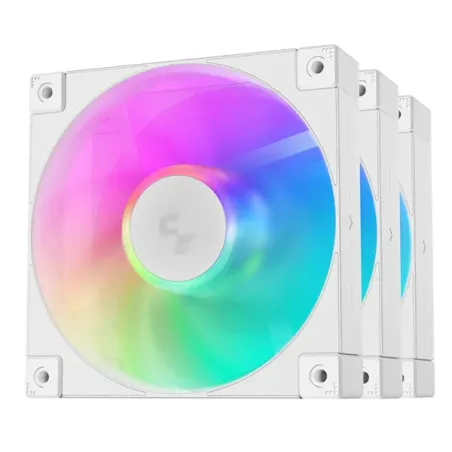 DEEPCOOL FD12 ARGB (Triple Pack) Blanc - Pack de 3 ventilateurs de boitier