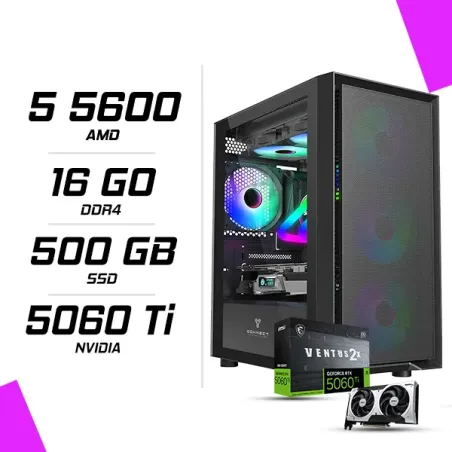 PC Gamer AMD Ryzen 5 5600 MSI RTX 5060 Ti 8G