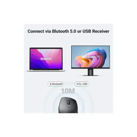 UGREEN SOURIS SANS FIL DESIGN EGR 2,4 GHZ & BT5.0 15M (90395)