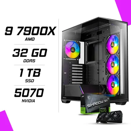 PC Gamer AMD Ryzen 9 7900X MSI RTX 5070 12G