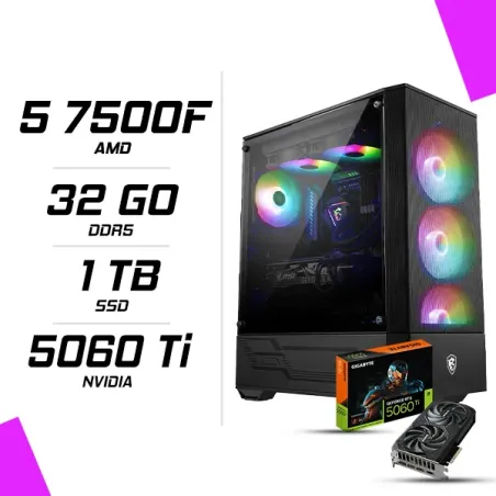 PC Gamer AMD Ryzen 5 7500F RTX 5060 Ti 16G