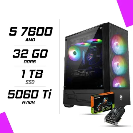 PC Gamer AMD Ryzen 5 7600 RTX 5060 Ti 16G