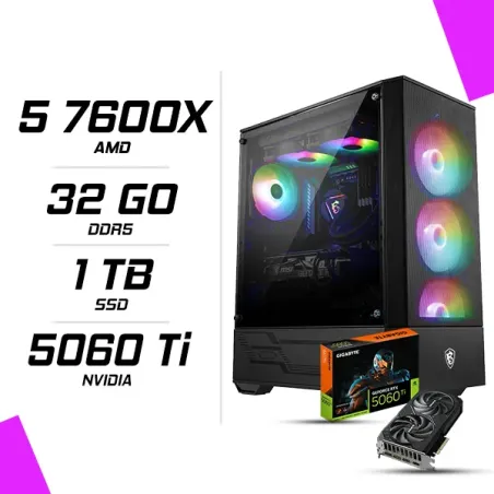 PC Gamer AMD Ryzen 5 7600 RTX 5060 Ti 16G